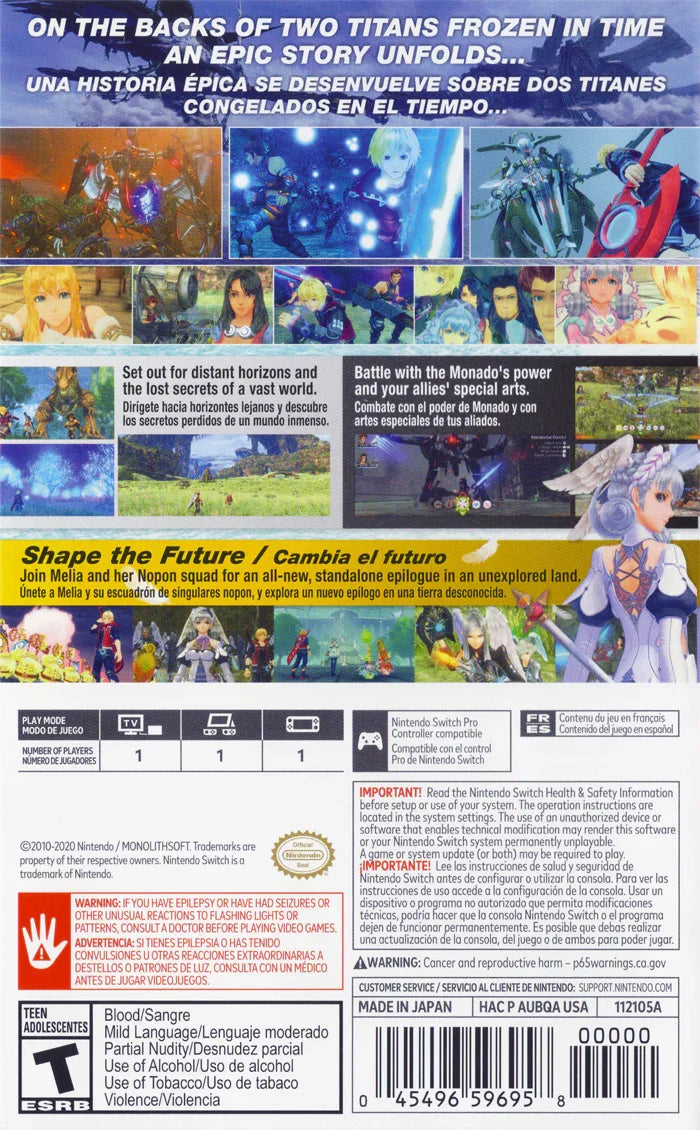 Xenoblade Chronicles: Definitive Edition (New) - Nintendo Switch